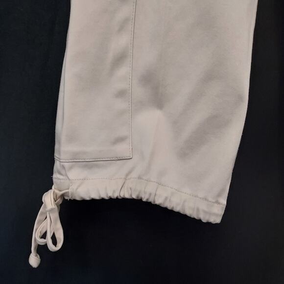 Willi Smith Stretch Cotton Blend Khaki Cargo Drawstring Leg Pull On Capri Pants - Picture 6 of 8